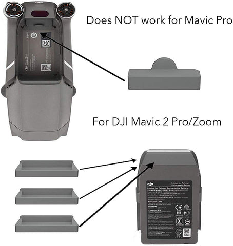 DJI Mavic 2 Pro/Zoom Drone and Battery Terminal Water-Resistant Dust Cover Plug (4 Pack) - F/Stop Labs