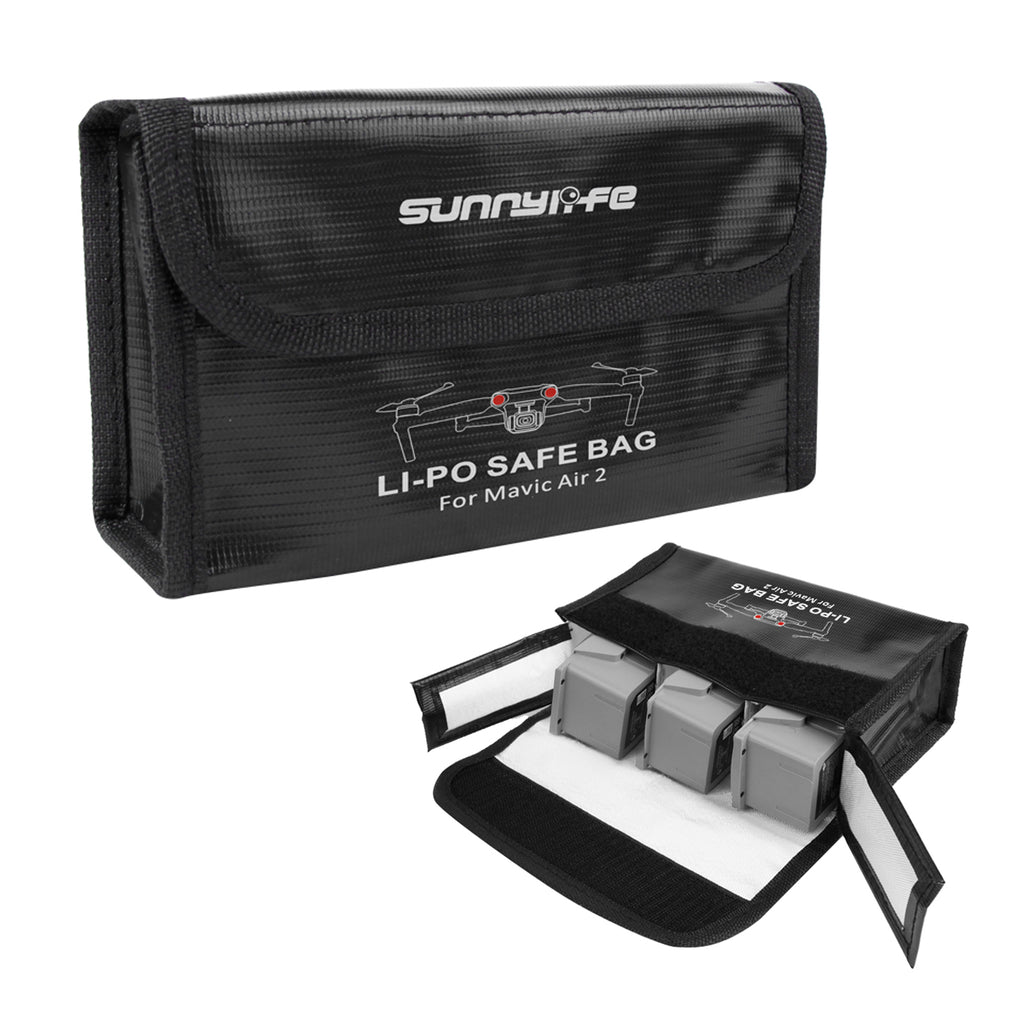 Sunnylife Sac de Batterie Lipo Anti-explosion Pour DJI Mavic air (Rangement  3 Batteries) - Aerial Shop