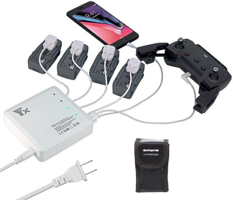 6 in 1 Rapid Parallel Battery Charger for DJI Spark - F/Stop Labs