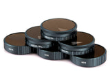 DJI OSMO Action Camera Lens Filter Set, (6 Pack) ND4, ND8, ND16, ND4/CPL, ND8/CPL, ND16/CPL, Waterproof - F/Stop Labs