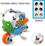 CloverCat STEM Toys Kit 5 in 1 Educational Construction Engineering Building Blocks Toys