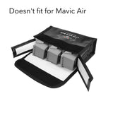 Mavic Air 2 Drone Battery LiPo Safe Bag Protective Storage Bag for 3 Batteries