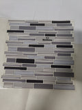 NeoHome 10-Sheet Self Adhesive Backsplash, 12 in. x 12in. Grey Marble Design 3D Wall Panels